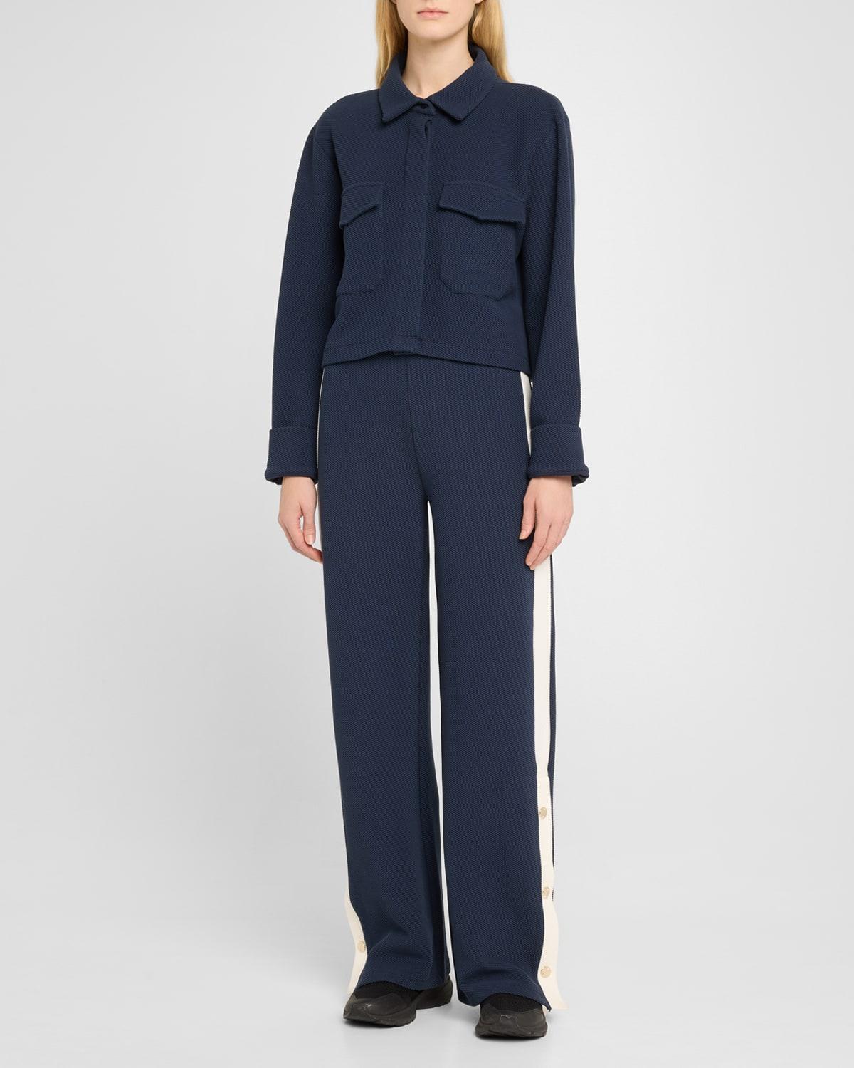 moon cropped knit blouse