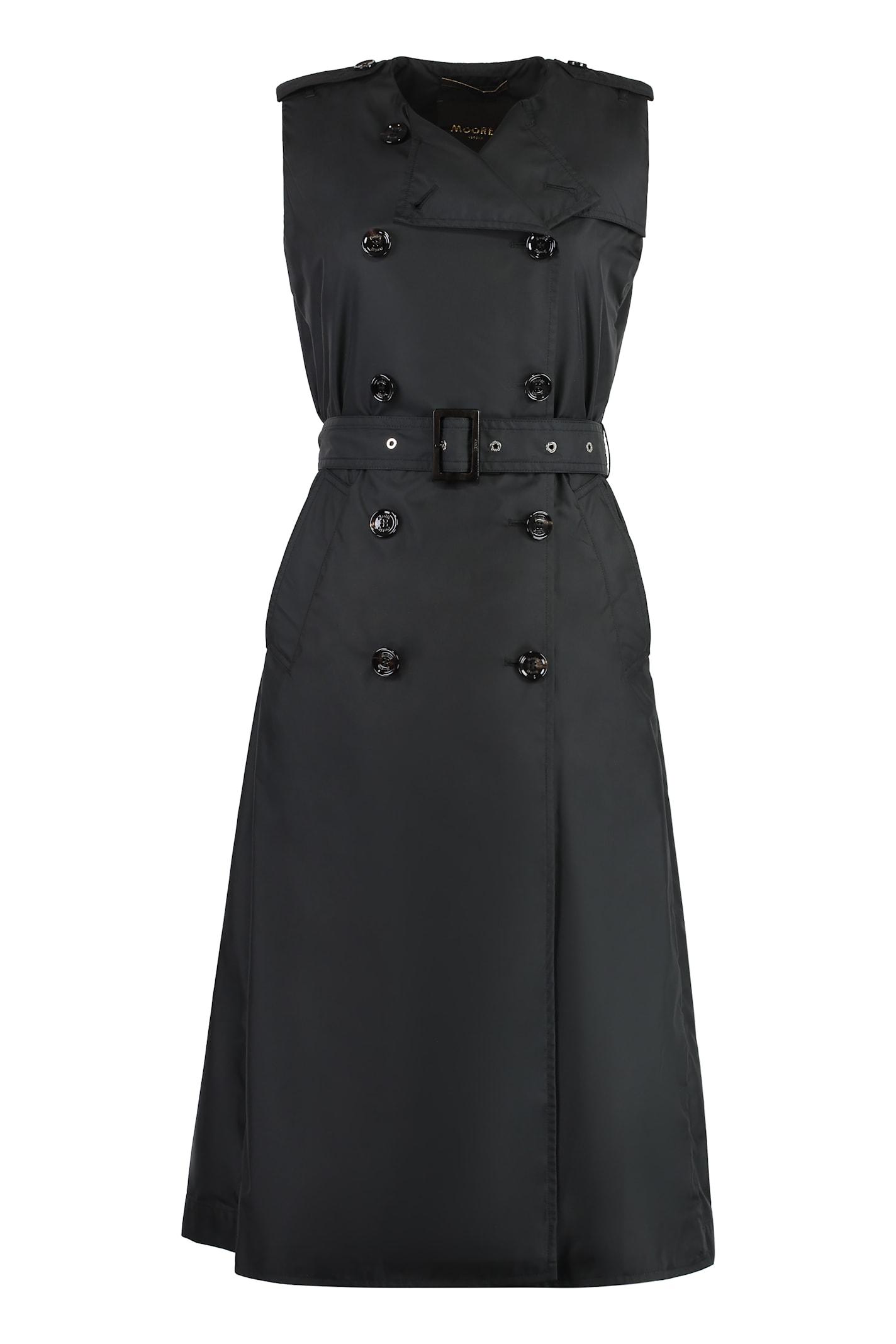 moorer aurelia techno fabric trench coat