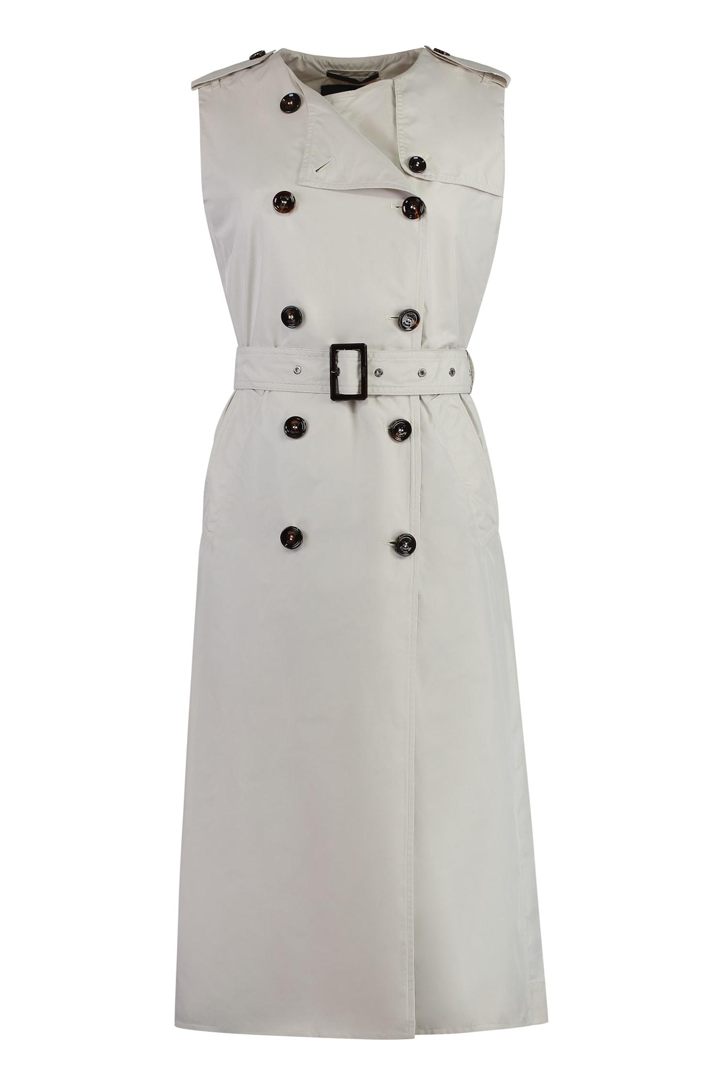 moorer aurelia techno fabric trench coat