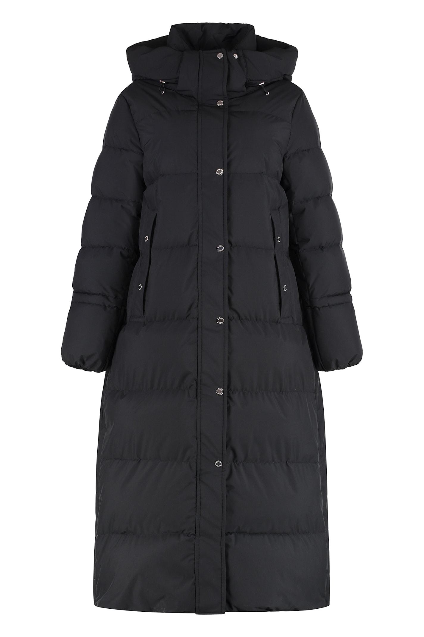 moorer breuil long hooded down jacket