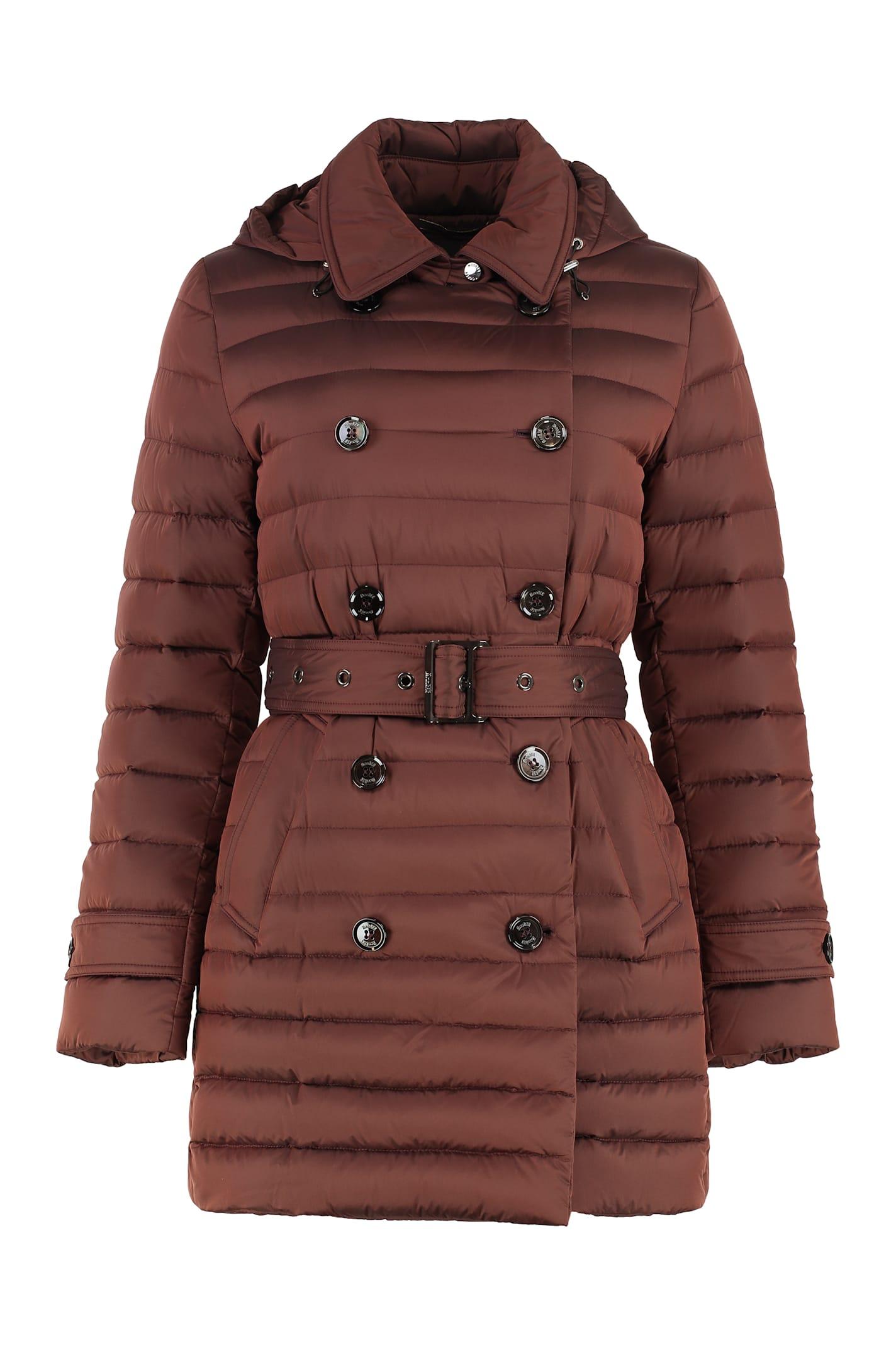 moorer danuja hooded nylon down jacket