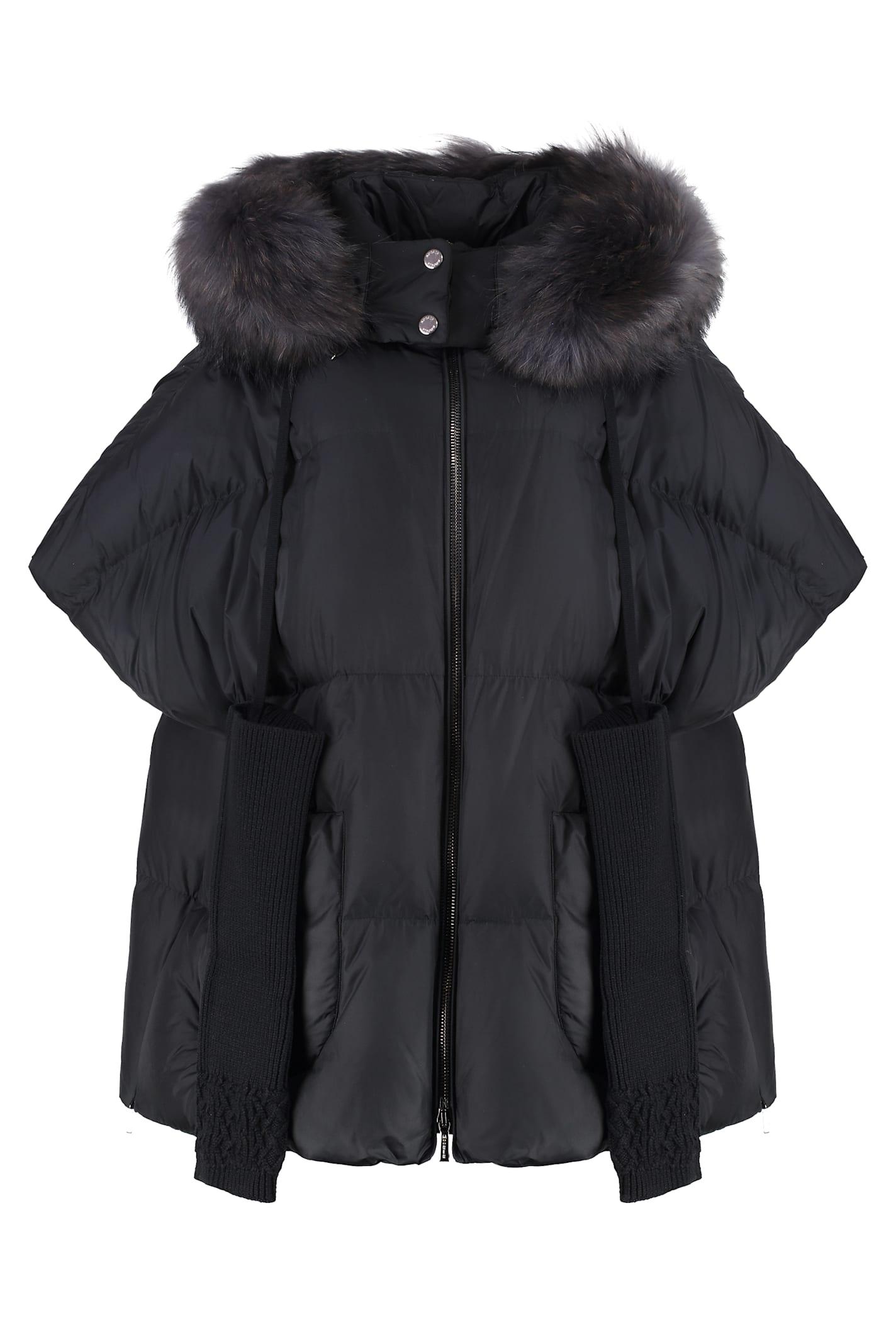 moorer elgine fur trimmed hood down jacket