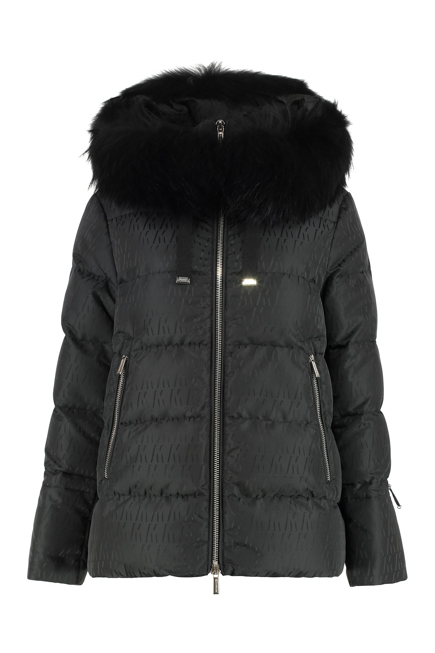 moorer gadia hooded short down jacket