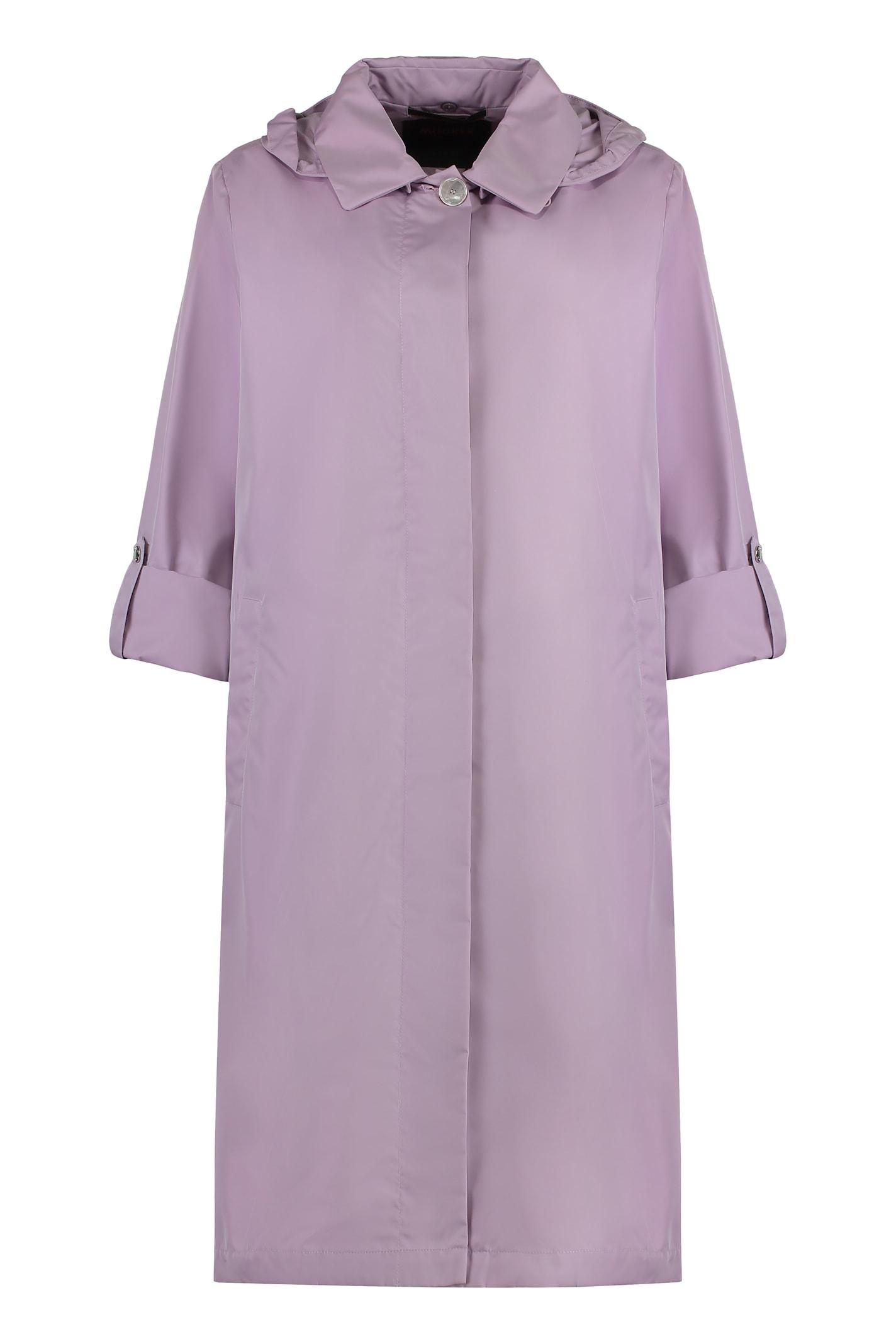 moorer isadora techno fabric trench coat