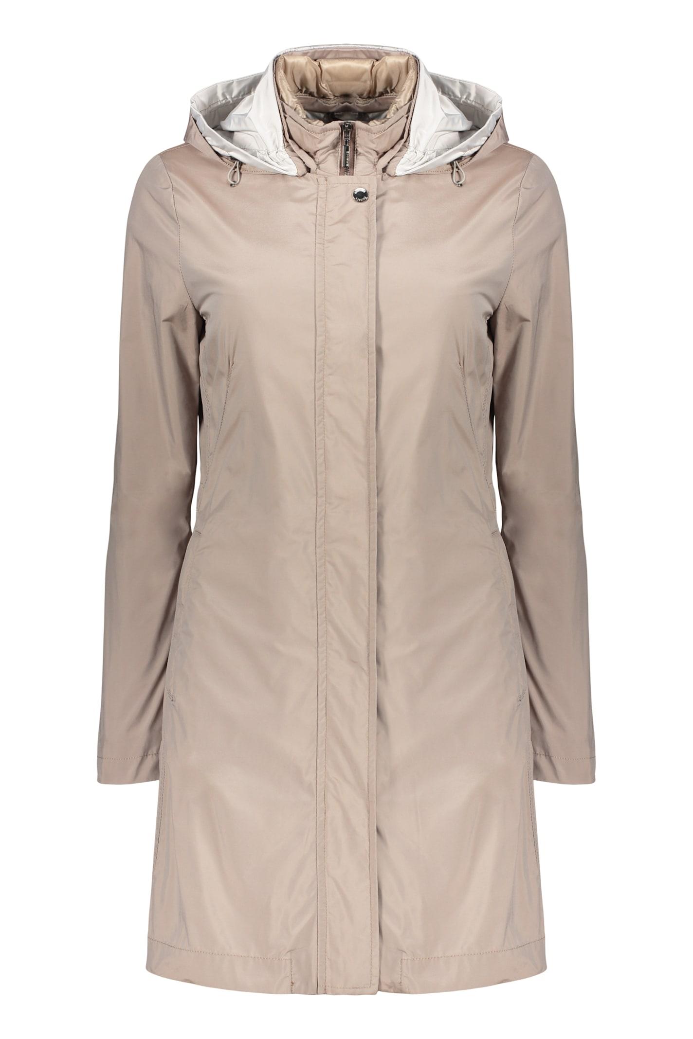 moorer jacket with zip and button fastening