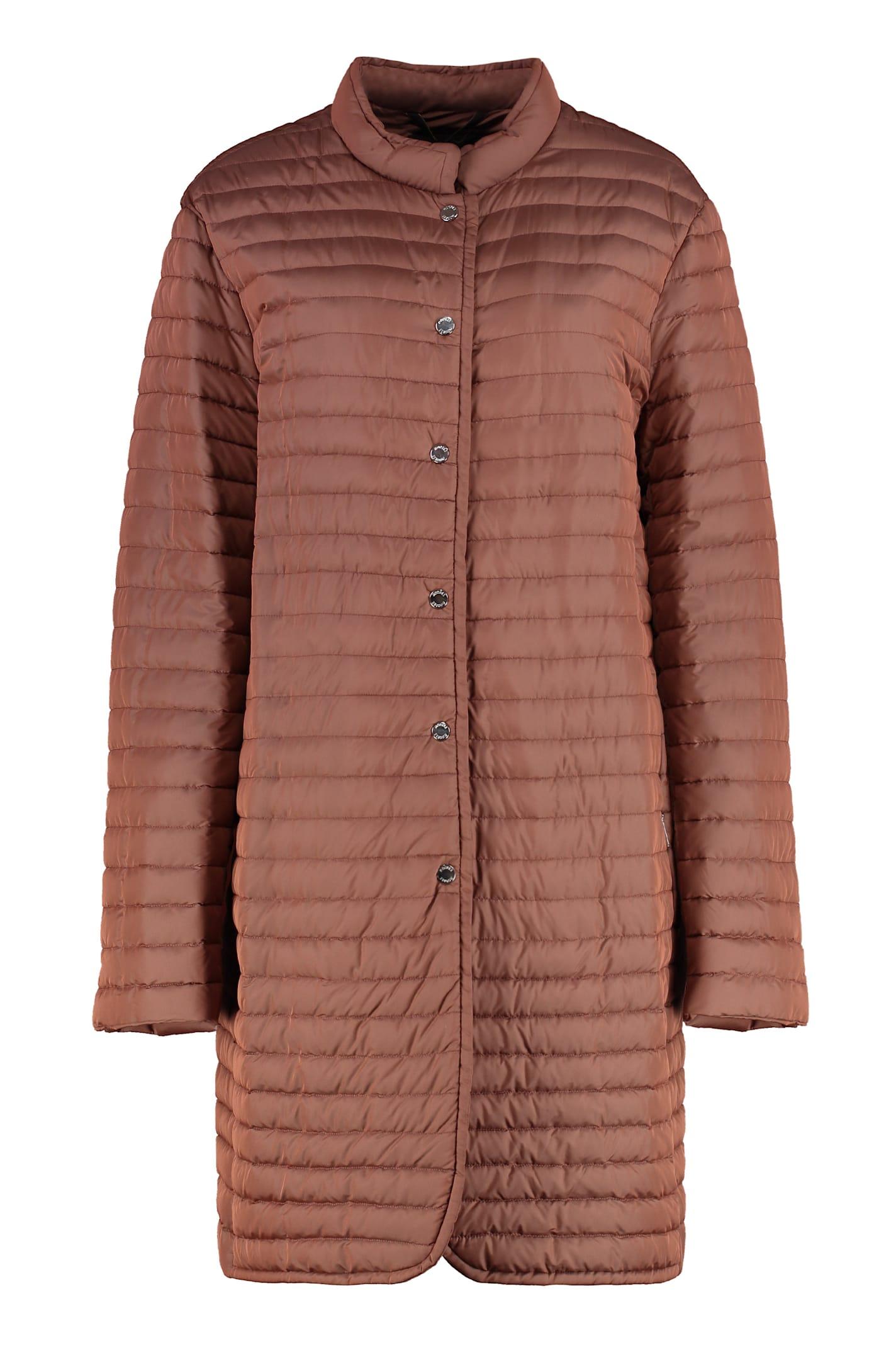moorer lea snap button fastening down jacket