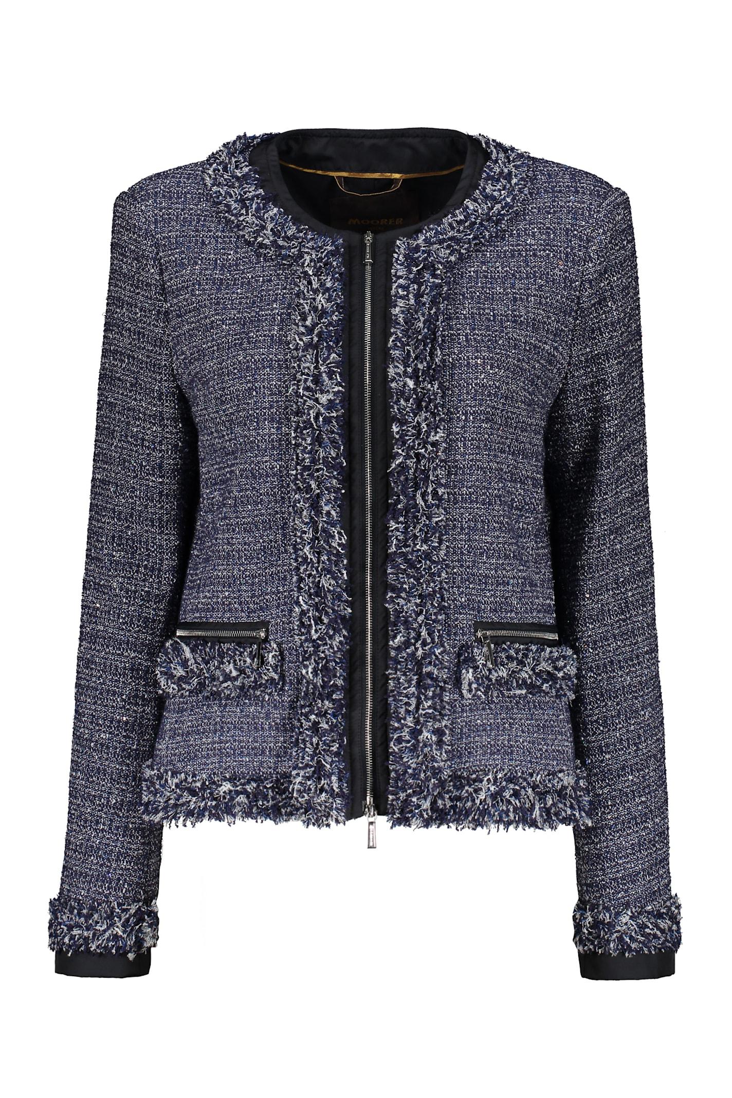 moorer mara boucle knit jacket