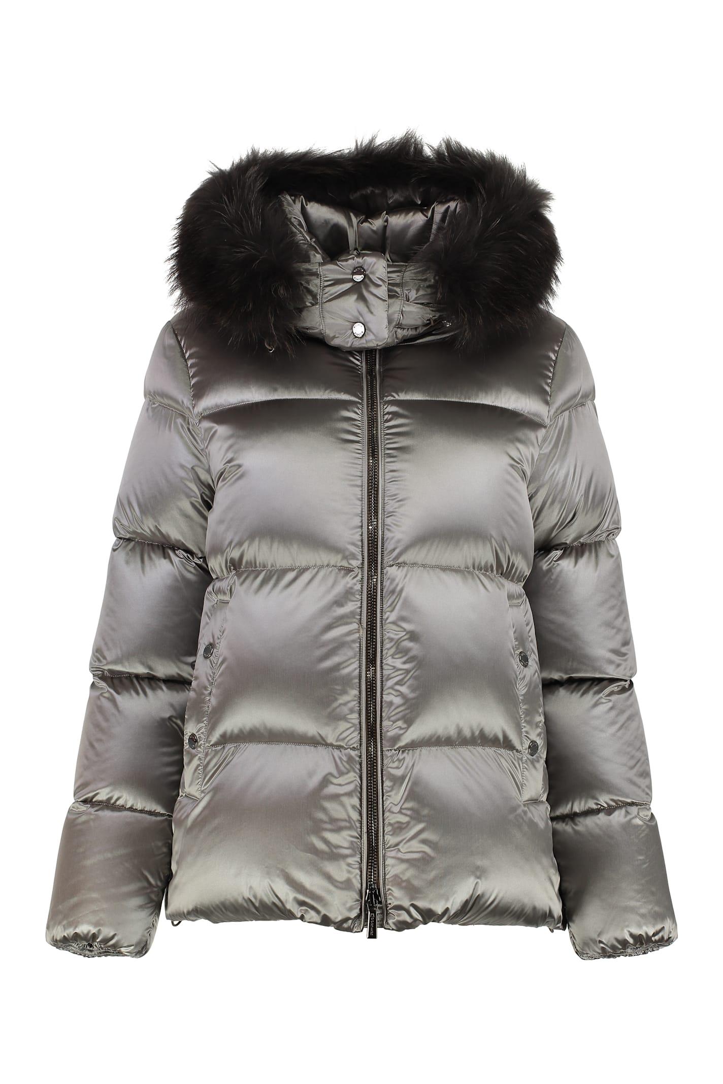 moorer melita hooded short down jacket