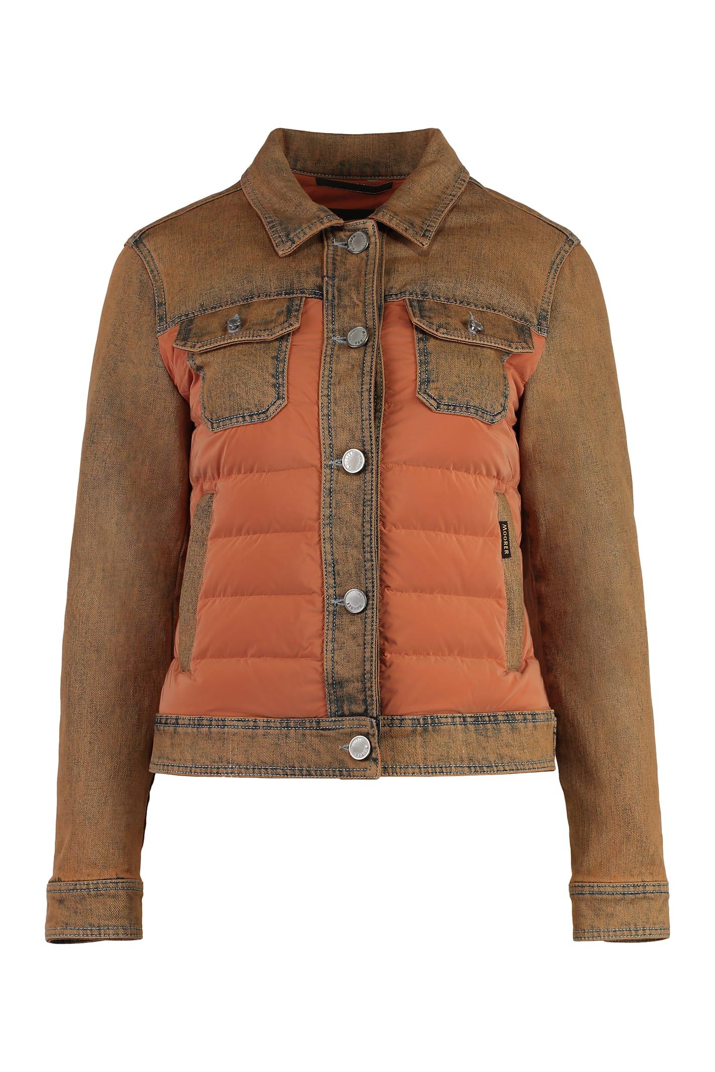 moorer petunia padded front panel jacket
