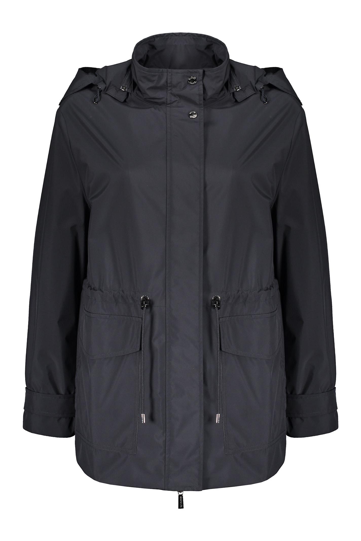 moorer technical fabric hooded jacket