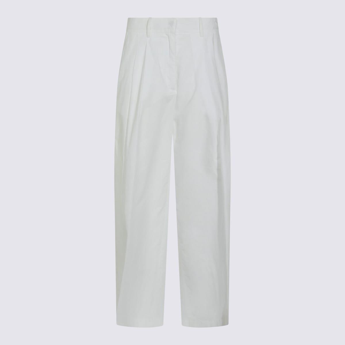 moorer white cotton pant