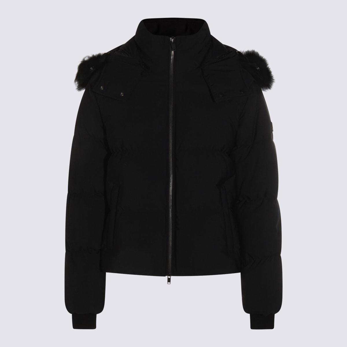 moose knuckles black down jacket