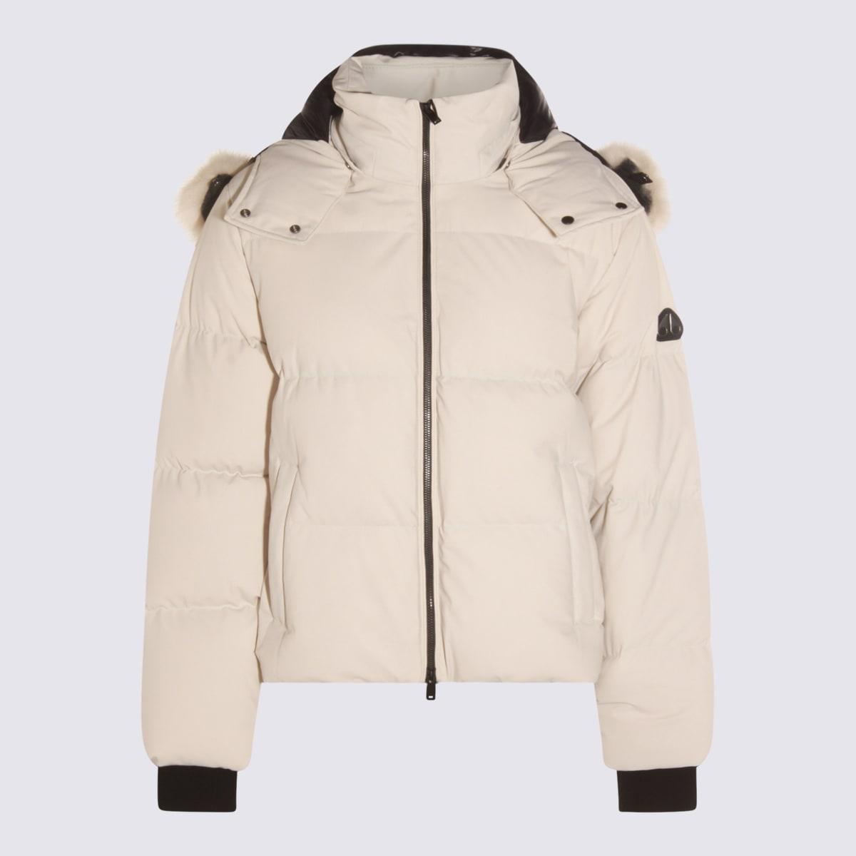 moose knuckles white down jacket