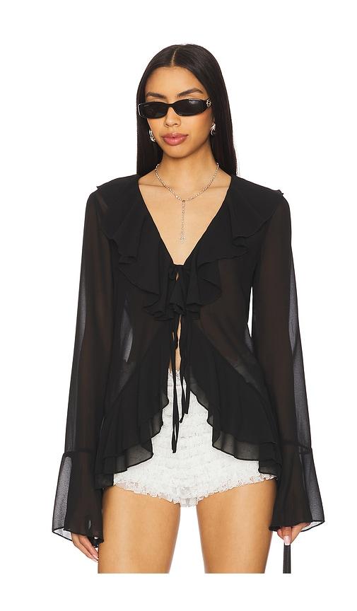 more to come alisia top in black.