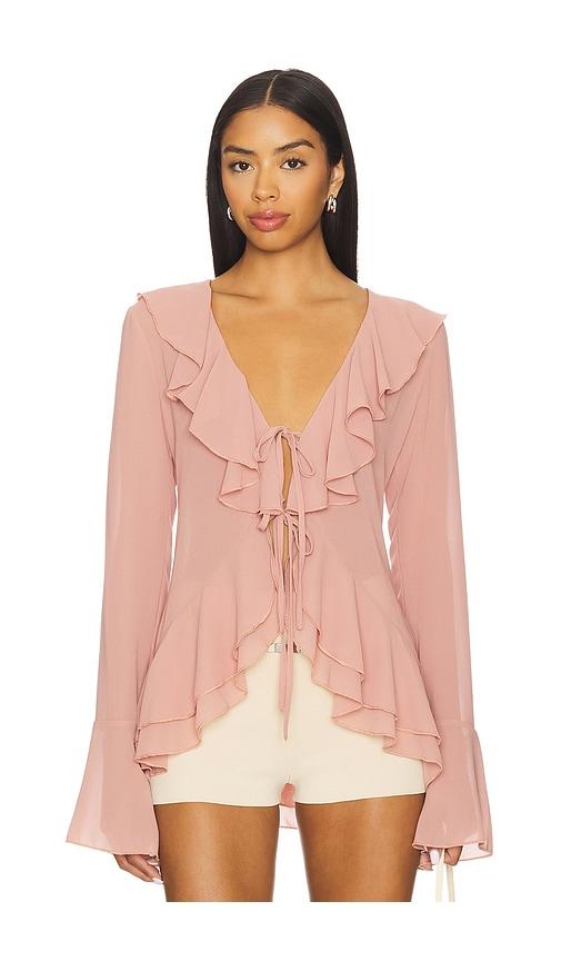 more to come alisia top in mauve.