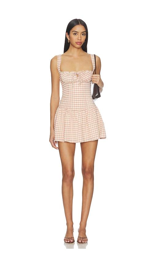 more to come alore mini dress in brown,pink.