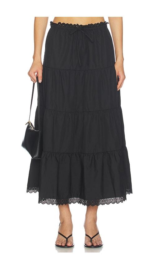 more to come angela maxi skirt in black.