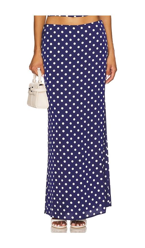 more to come annie maxi skirt in navy.