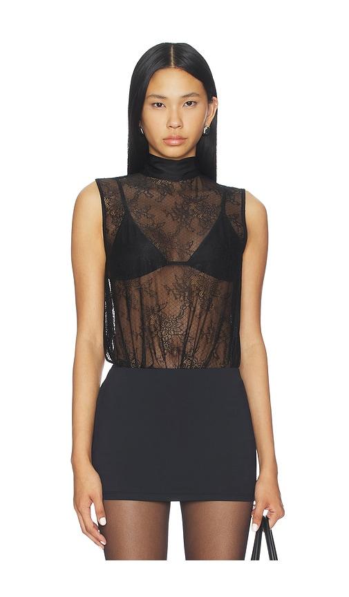 more to come avia tie bodysuit in black.