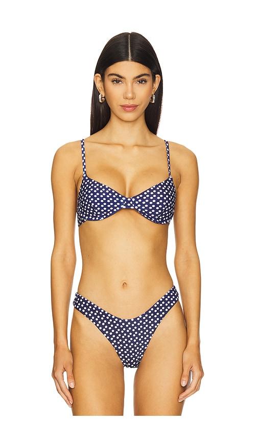 more to come bali bikini top in navy.