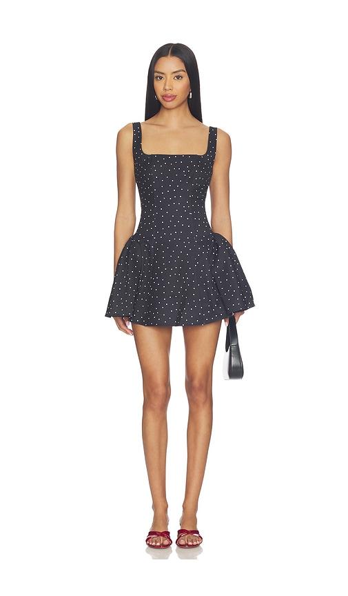 more to come belina mini dress in black,white.