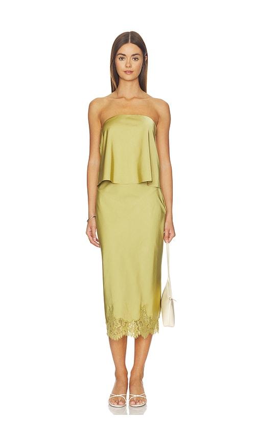 more to come bexley midi skirt set in green.