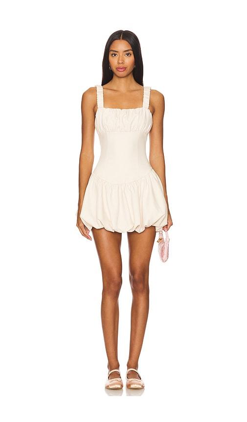 more to come blair mini dress in cream.