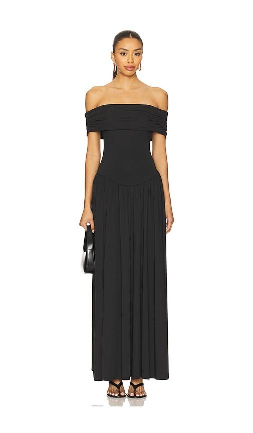 more to come brielle maxi dress in black.