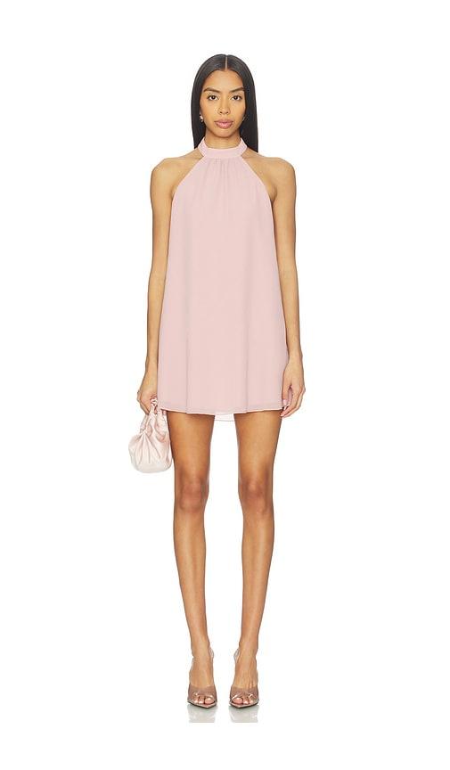 more to come calanthe mini dress in pink.