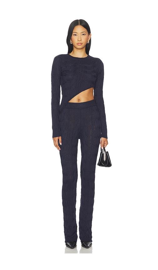 more to come cally pant set in navy.