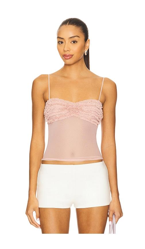 more to come carmine cami top in blush.