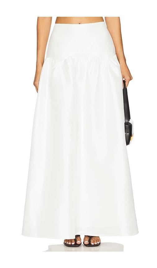 more to come carson skirt in white.