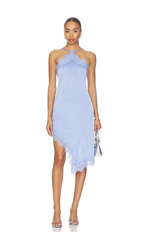 more to come castine midi dress in blue.