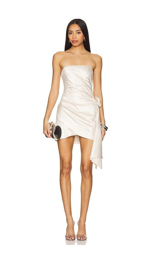 more to come cecilia mini dress in beige.
