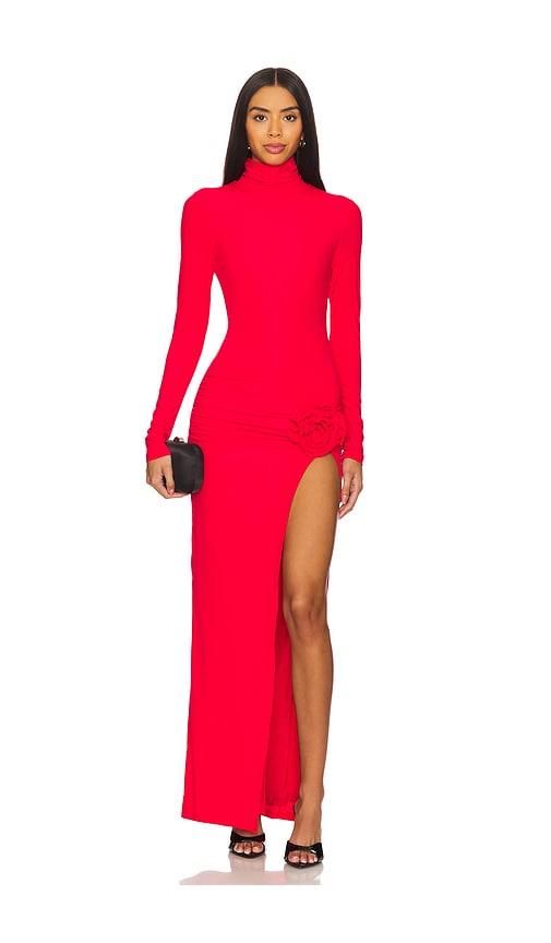 more to come chara maxi dress in red.