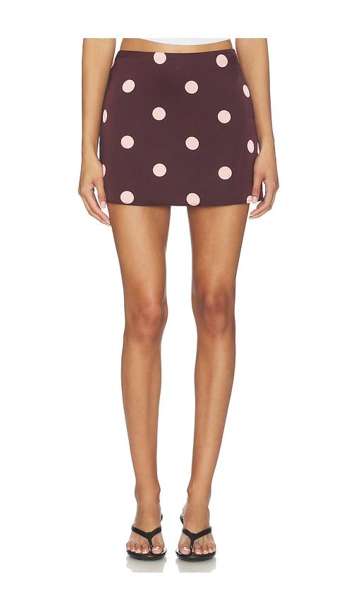 more to come chardae mini skirt in brown.