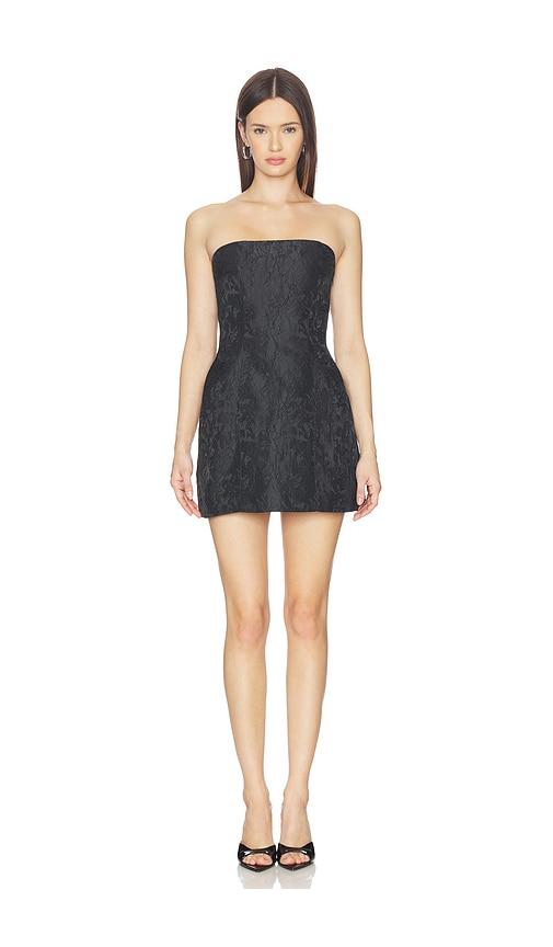 more to come chrissie mini dress in black.