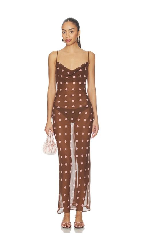 more to come danika maxi dress in brown.