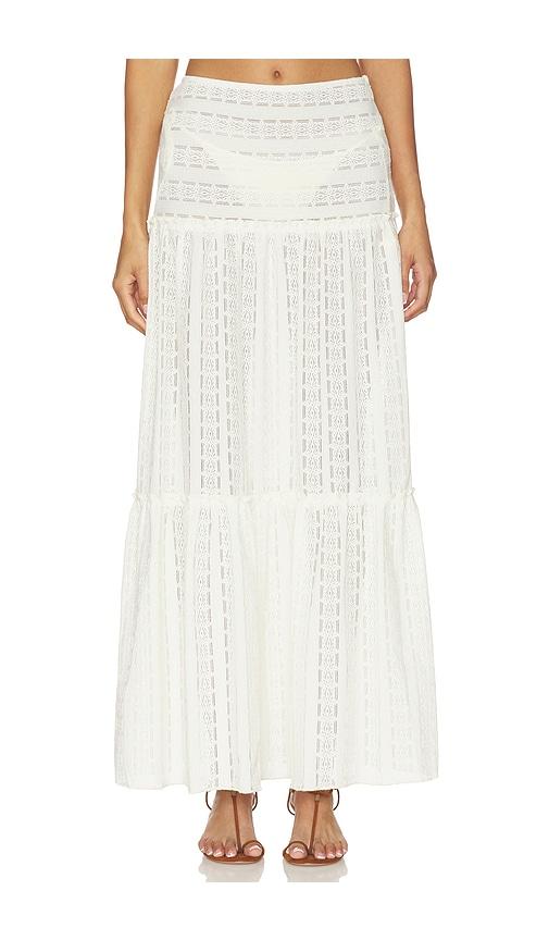 more to come darla maxi skirt in ivory.