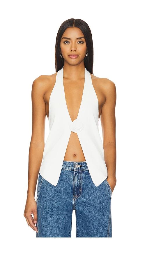 more to come dixie halter top in white.