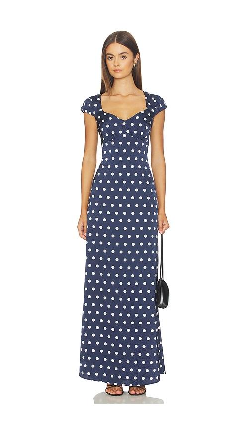 more to come dorothy maxi dress in navy.