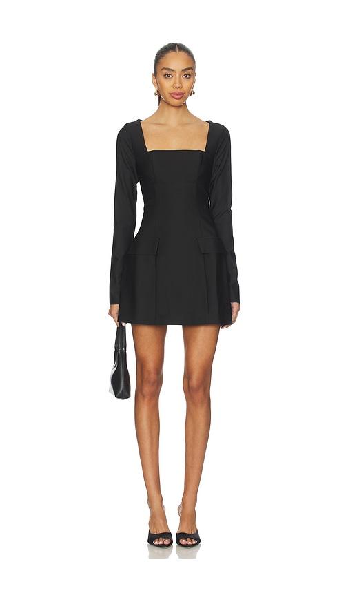 more to come fenna mini dress in black.