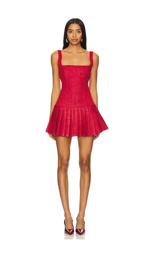 more to come gwyneth mini dress in red.
