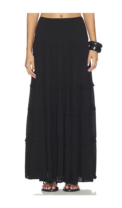 more to come harlow maxi skirt in black.