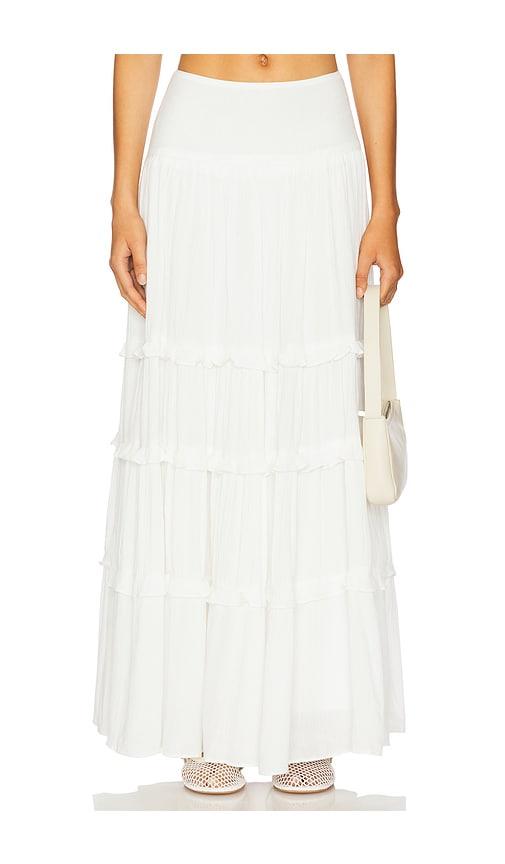more to come harlow maxi skirt in white.