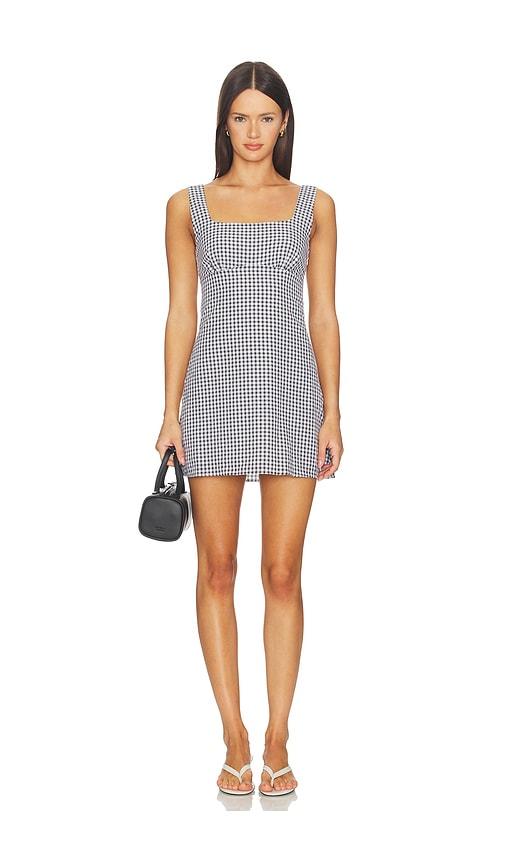 more to come holden mini dress in black,white.