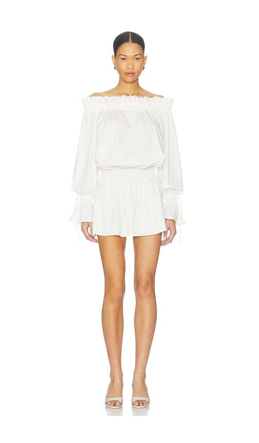 more to come inara mini dress in white.