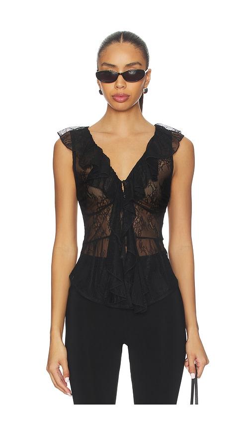more to come izara top in black.