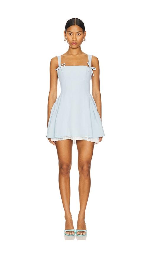 more to come josianne mini dress in baby blue.