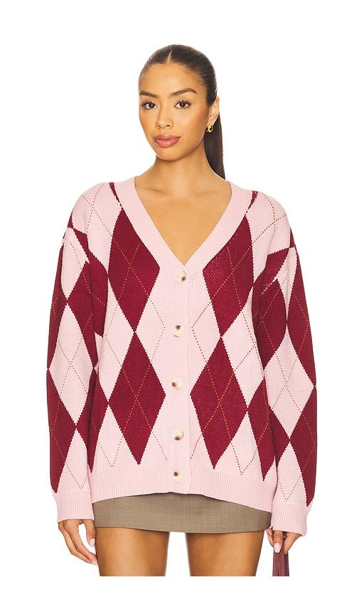 more to come josie argyle cardigan in pink.